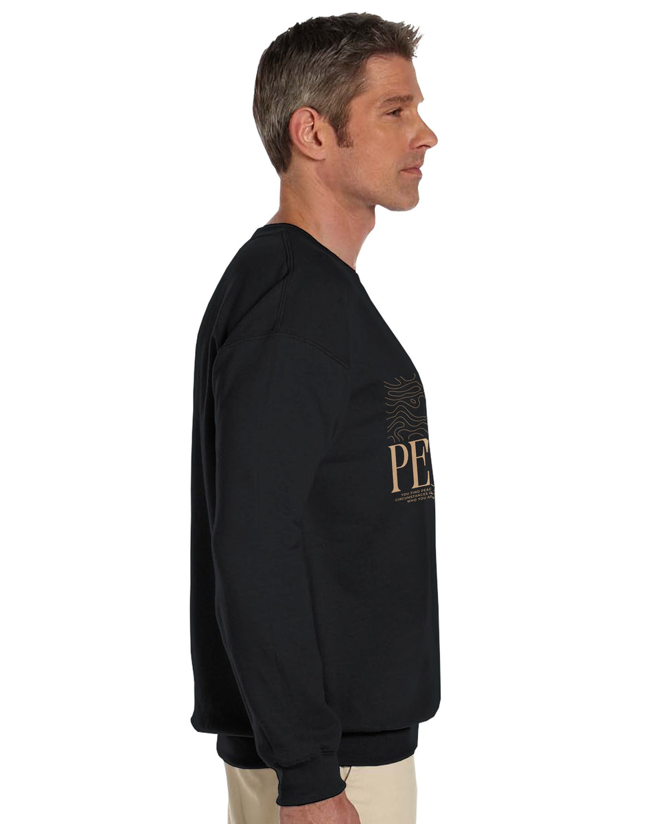 "PEACE" Minimalist Quote Sweatshirt – Inner Stillness Typography Design